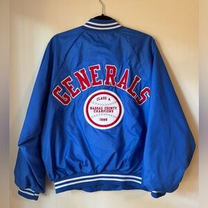 MacArthur High School, NY 1986 Generals Baseball Varsity Bomber Jacket